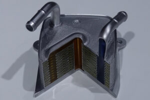 Highly Efficient Low Profile Built-in Oil Cooler