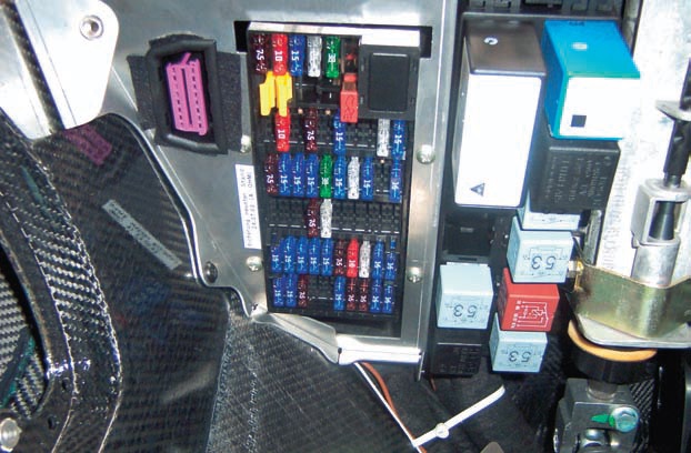 2004 Carrera GT passenger compartment relay mount
